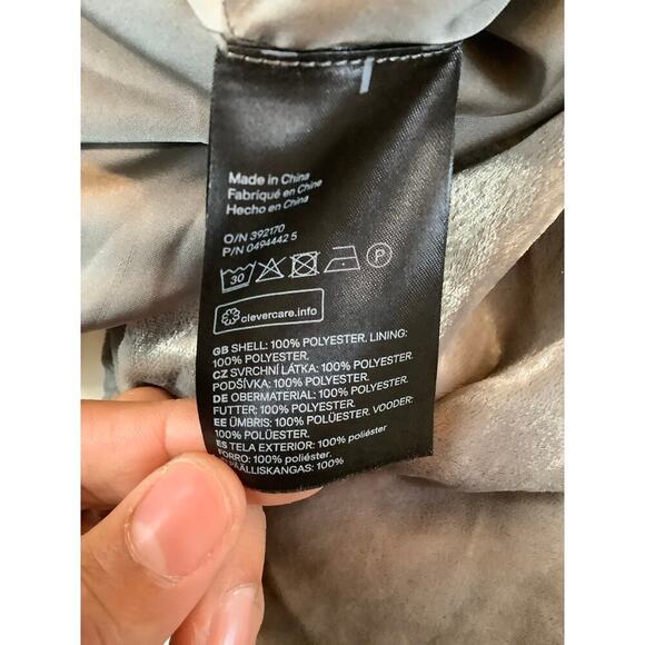 H&M Women's Gray Velvet Slide Slit Slip Dress Sz US 12 NWTS - Picture 4 of 5